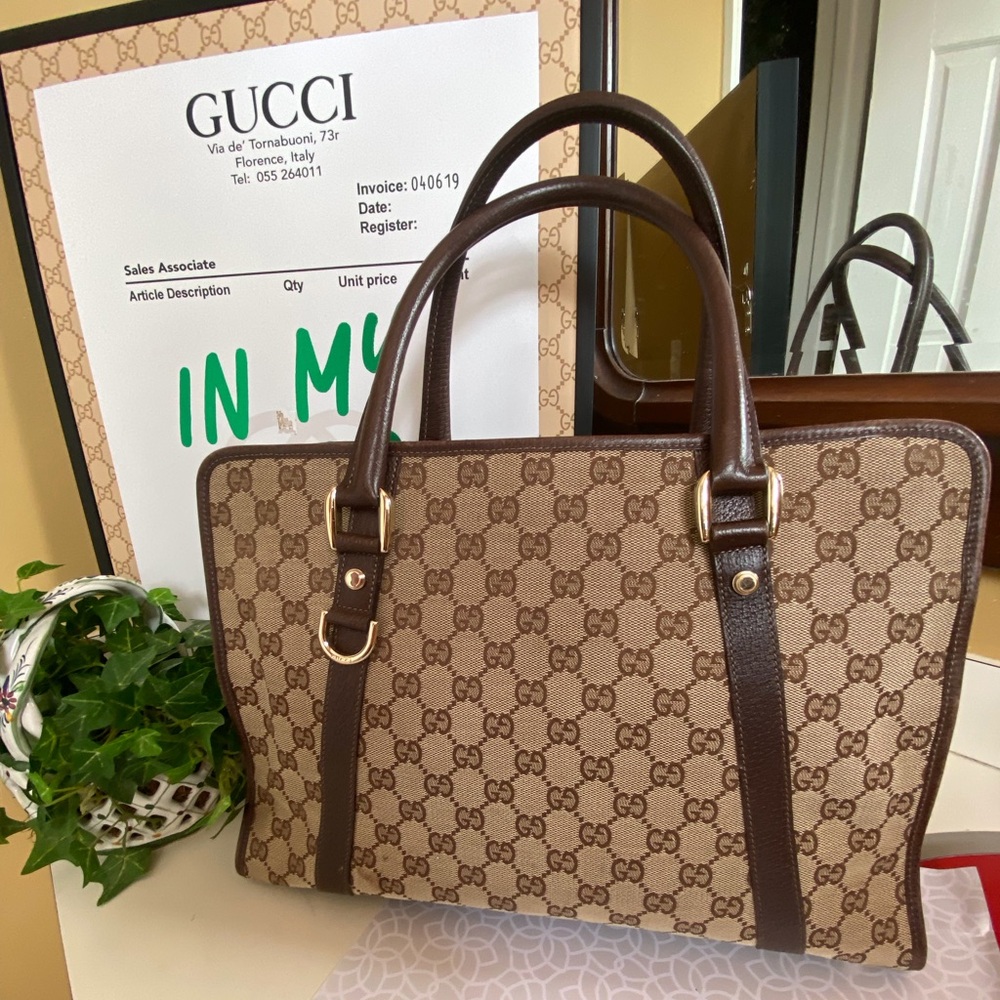 Gucci Vintage GG Abbey Monogram Tote